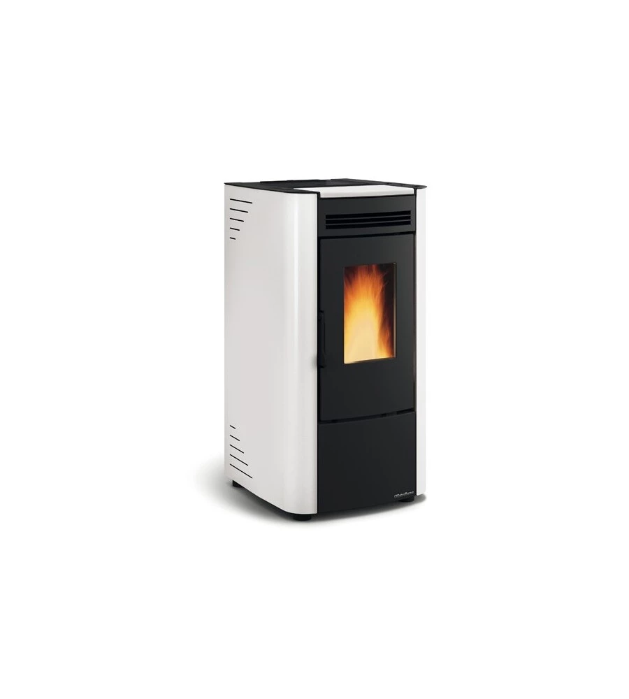 Stufa a pellet la nordica + extraflame "ketty" bianco 6,5 kw