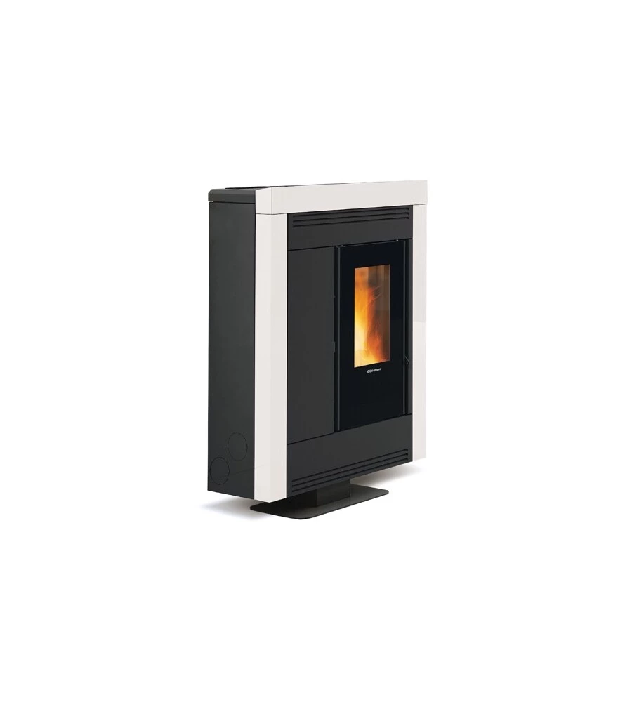 Stufa a pellet  la nordica + extraflame "souvenir steel evo" bianco 10,2 kw