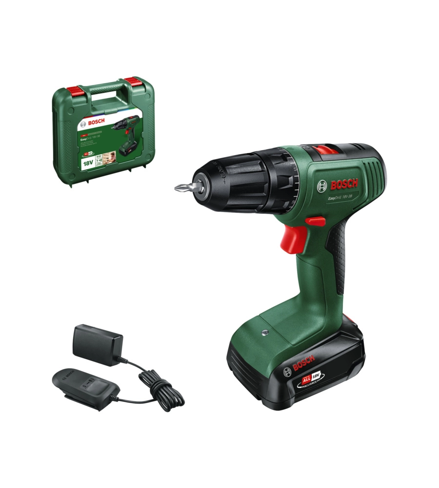 Trapano avvitatore  bosch "easydrill" con batteria litio 18v/2.0 ah