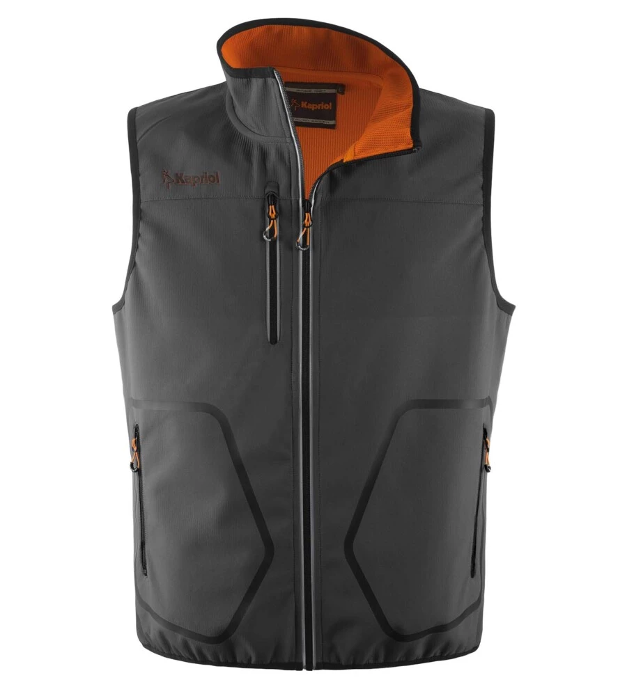 Gilet da lavoro kapriol "tech" colore grigio/arancio, tg xxxl