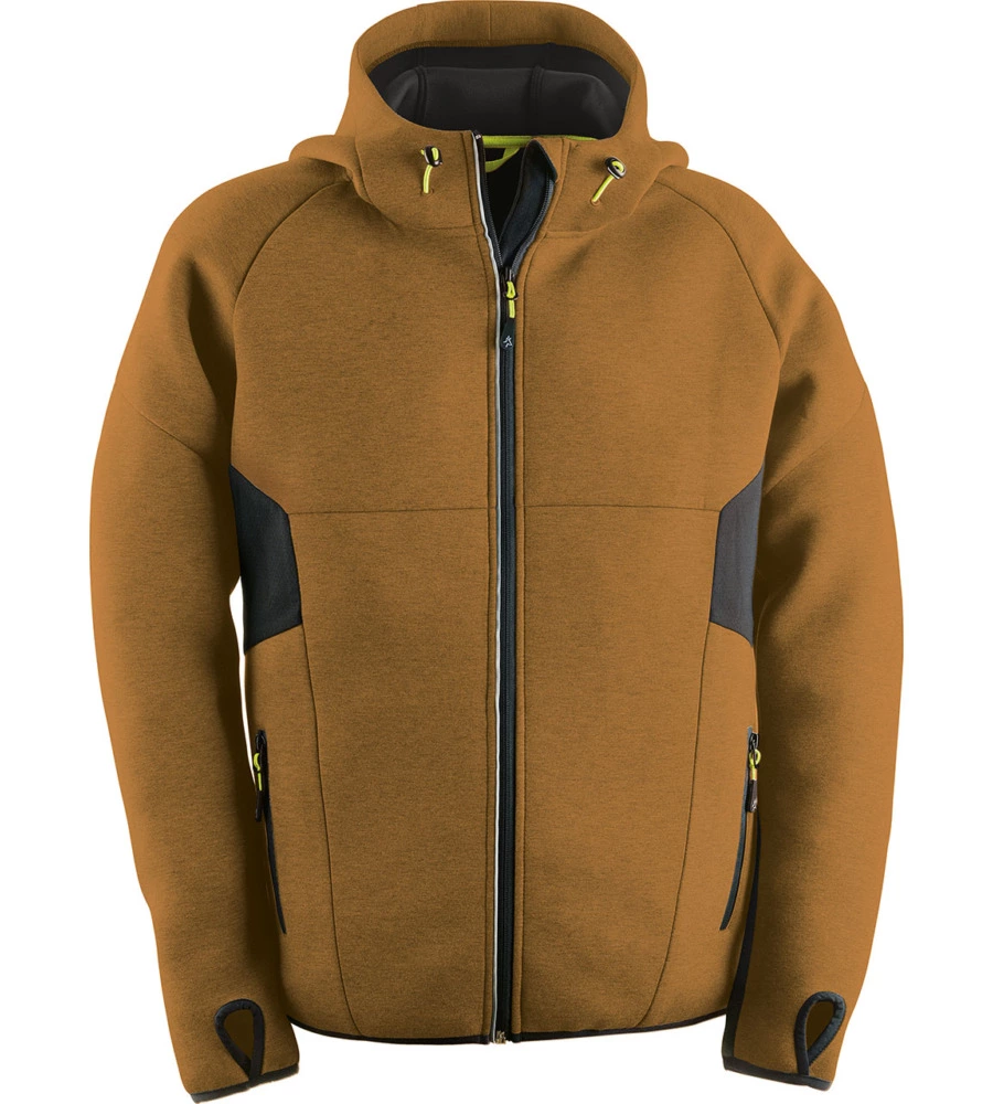 Felpa da lavoro tech hoodie ocra, tg xl - kapriol