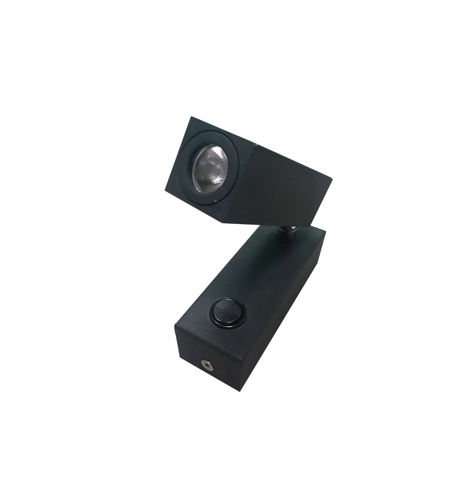 Applique led "spy" in metallo nero, 4000k