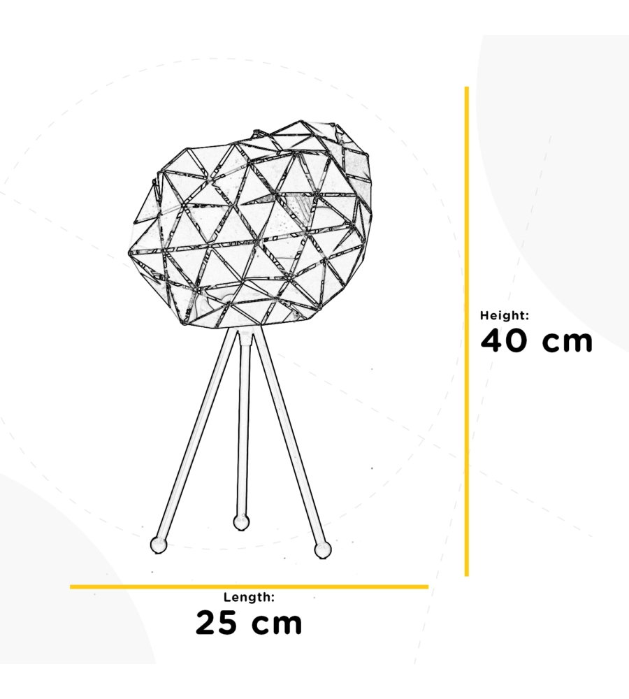 Lampada da tavolo 'andromeda' nera e oro, e27