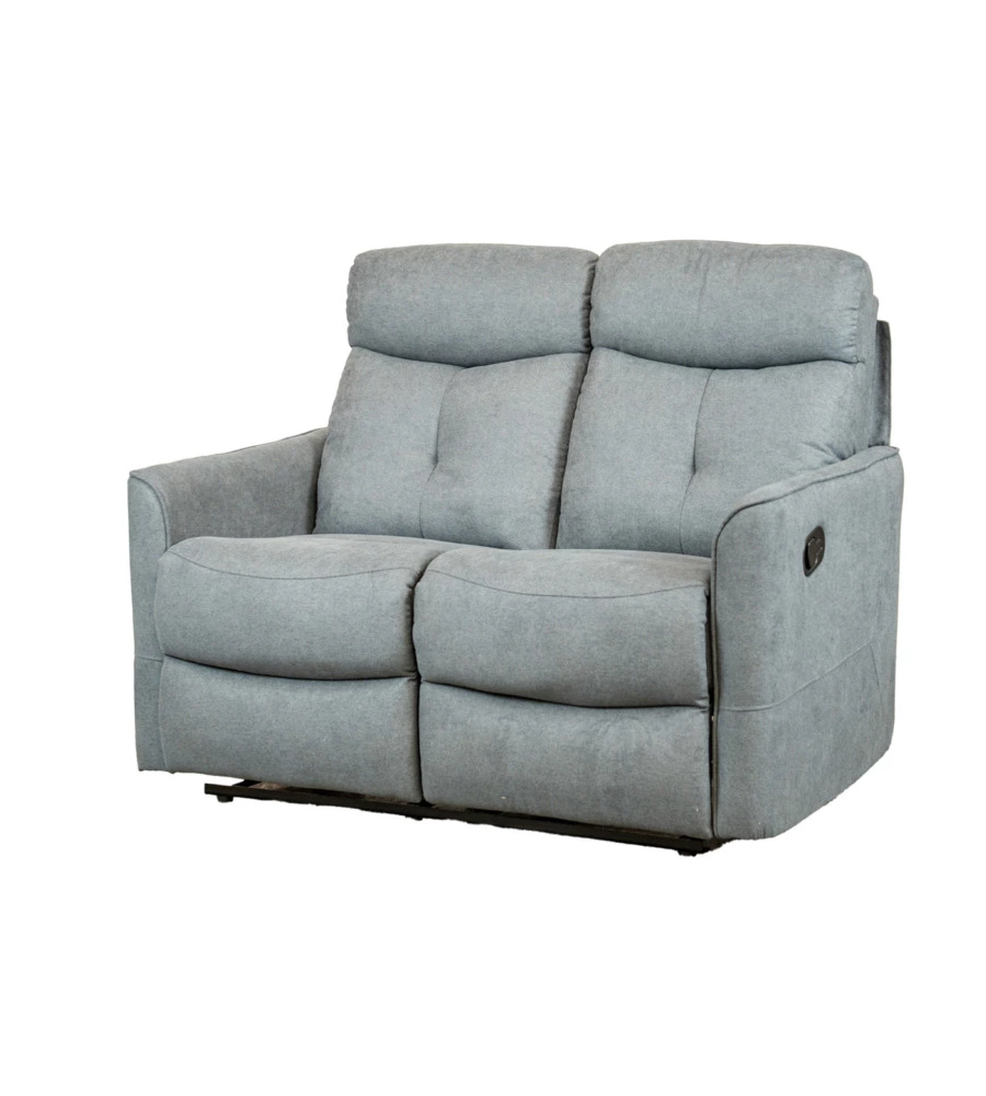 Divano "mia" 2 posti con recliner manuale grigio antracite, 127x90x101 cm