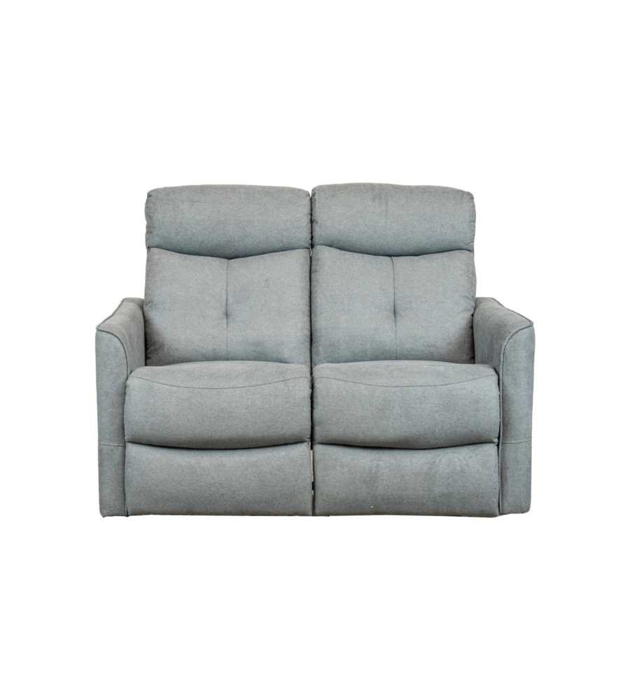 Divano "mia" 2 posti con recliner manuale grigio antracite, 127x90x101 cm