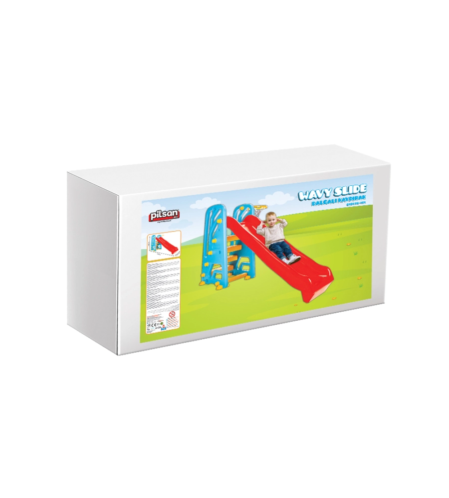 Scivolo per bambini da esterno bigslide con canestro, 176x92x105 cm