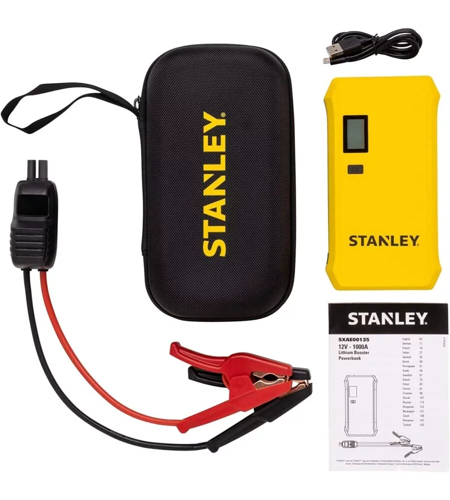 Avviatore jump starter al litio 12v 1000a 11200 mah - stanley