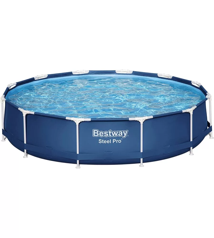 Piscina fuori terra rotonda bestway "steel pro" 366x76 cm con pompa e filtro a cartuccia - cod. 56681-new