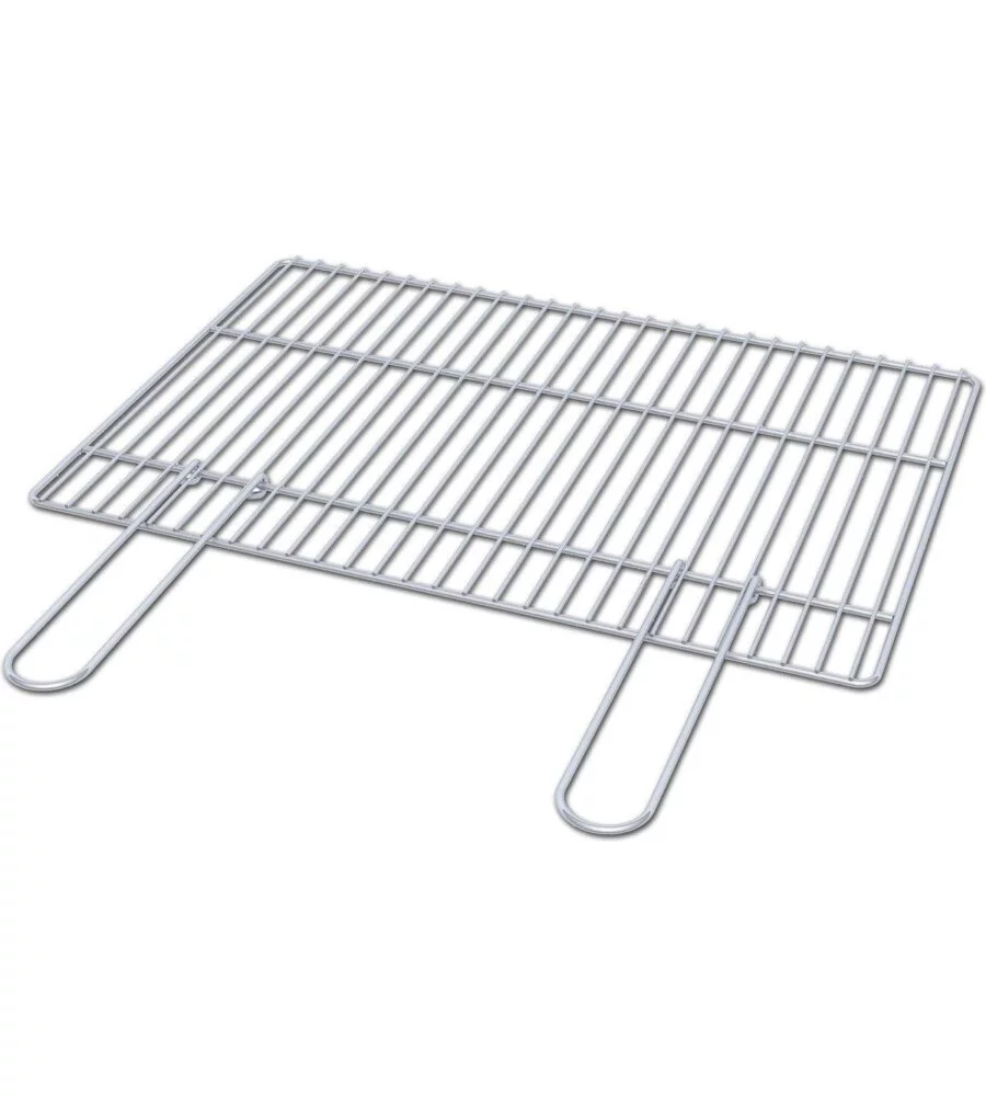 Griglia di cottura per barbecue in acciaio cromato, 48x33 cm - sarom fuoco