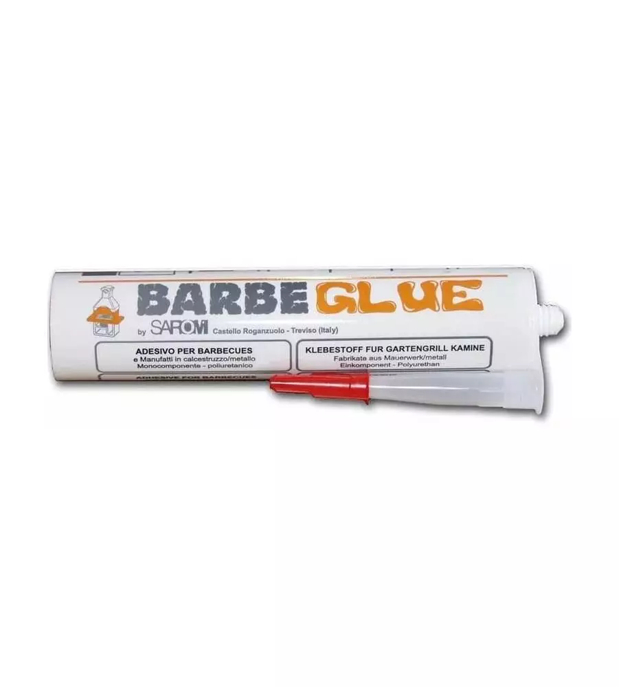 Silicone/collante in tubo per barbecue speciale barbeglue - sarom fuoco