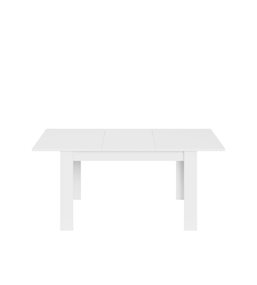 Tavolo da pranzo estensibile bianco lucido, 140-190x90x78 cm