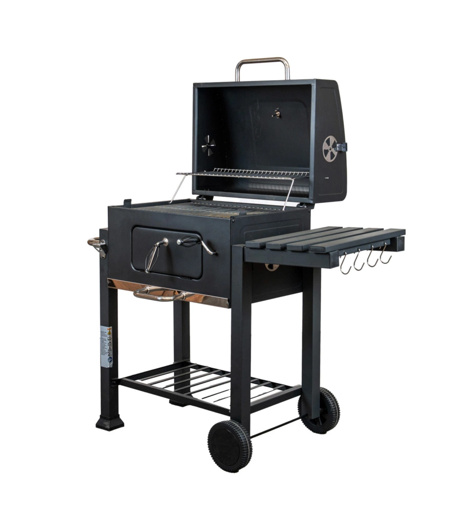 Barbecue a carbone "primo" in acciaio, 117,5x66x107,5 cm - arnold