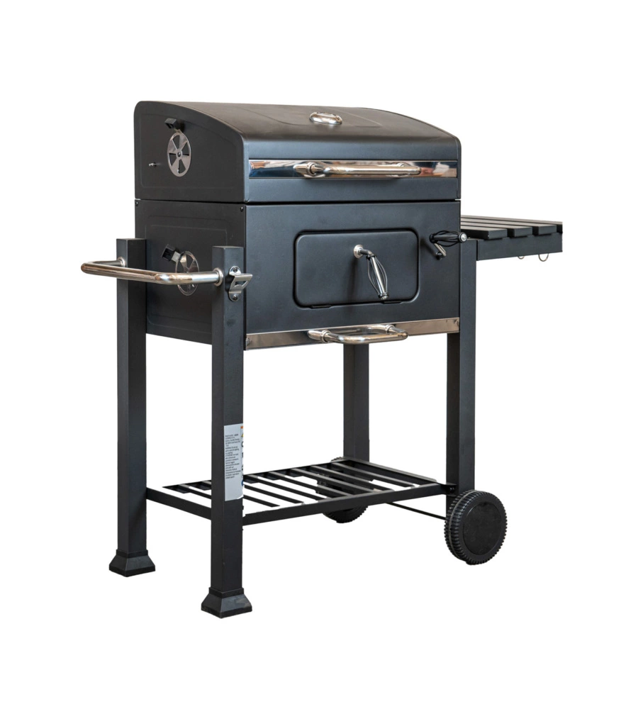 Barbecue a carbone "primo" in acciaio, 117,5x66x107,5 cm - arnold