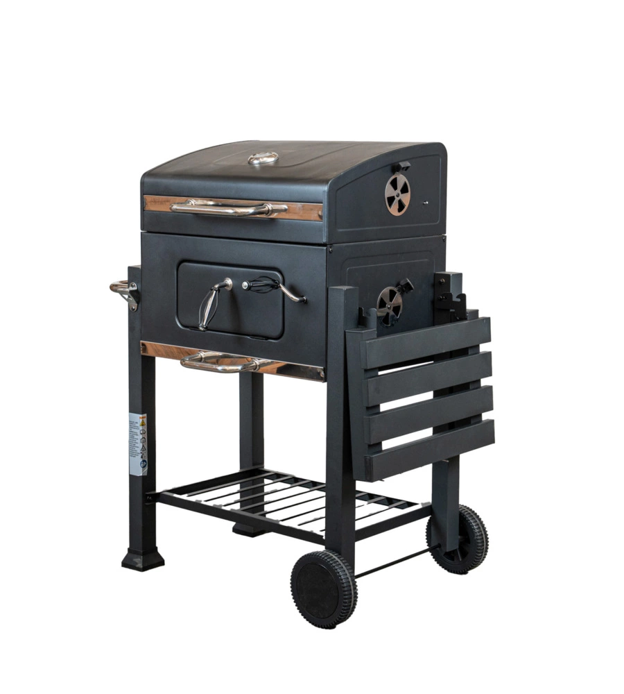 Barbecue a carbone "primo" in acciaio, 117,5x66x107,5 cm - arnold