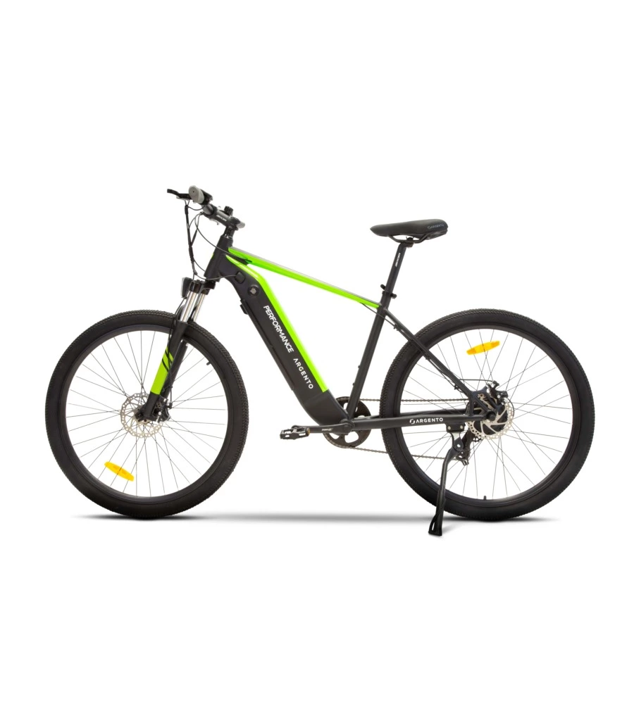 Bici elettrica mountain bike mtb e-bike performance green con bluetooh- argento