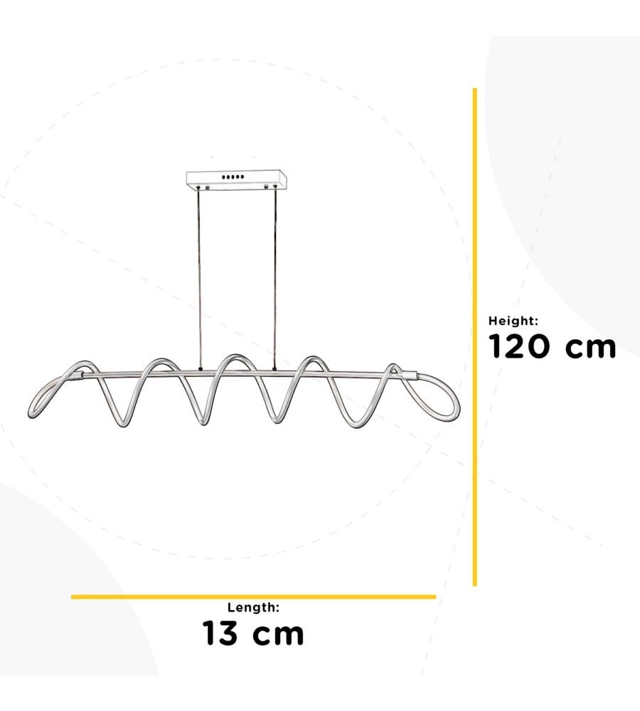 Lampada a sospensione led 'spirale', 3000k