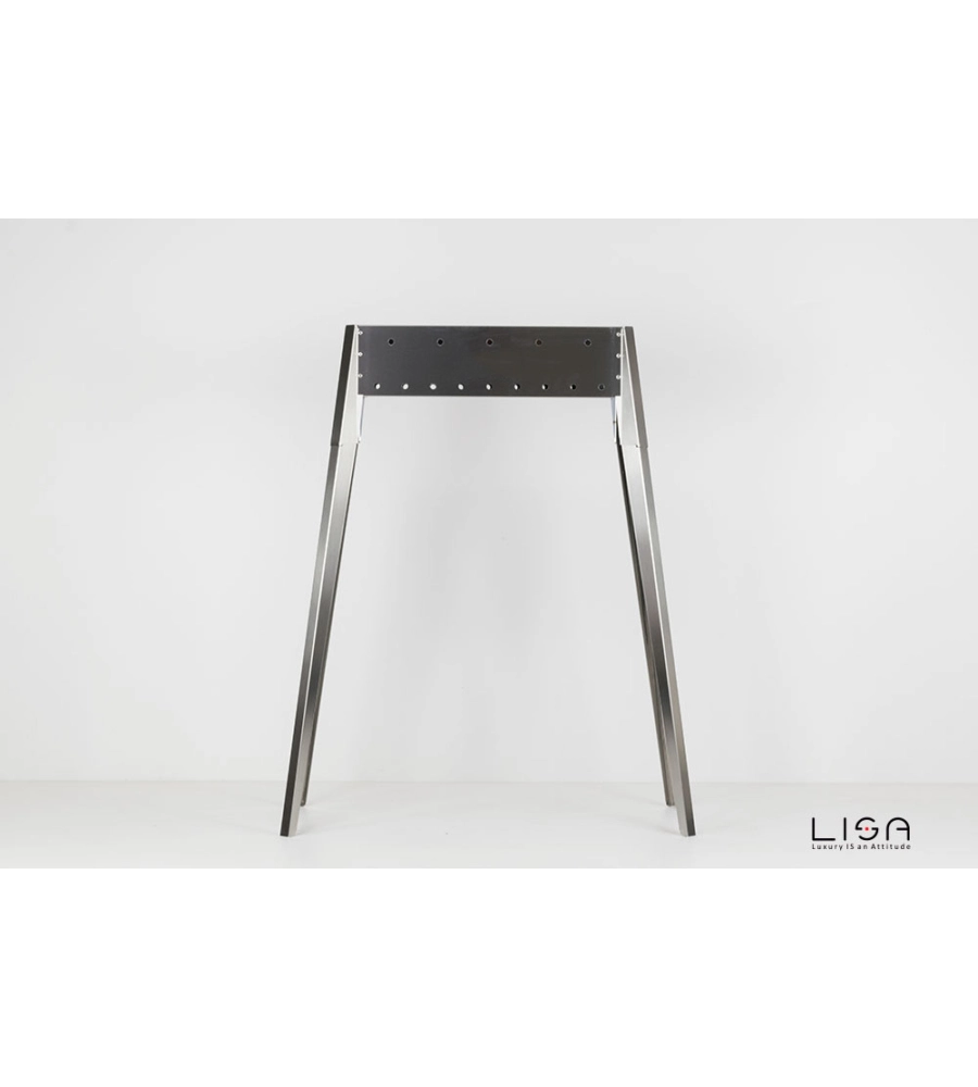 Cuocispiedini miami 500 in acciaio inox, 60x36x83 cm - lisa