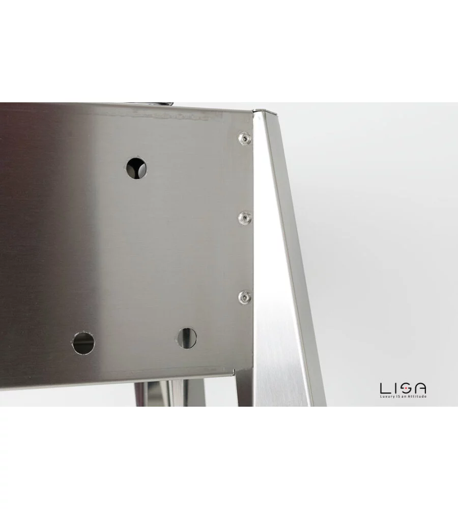 Cuocispiedini miami 500 in acciaio inox, 60x36x83 cm - lisa