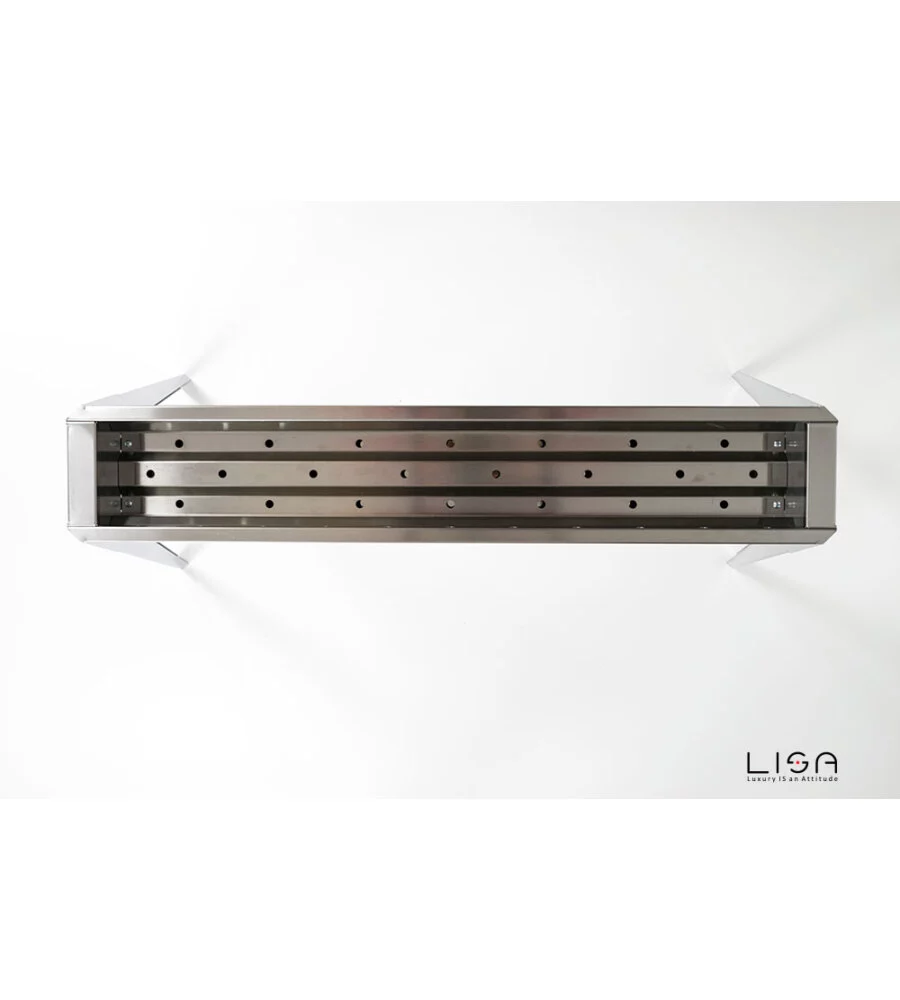 Cuocispiedini miami 800 in acciaio inox, 106x36x83 cm - lisa