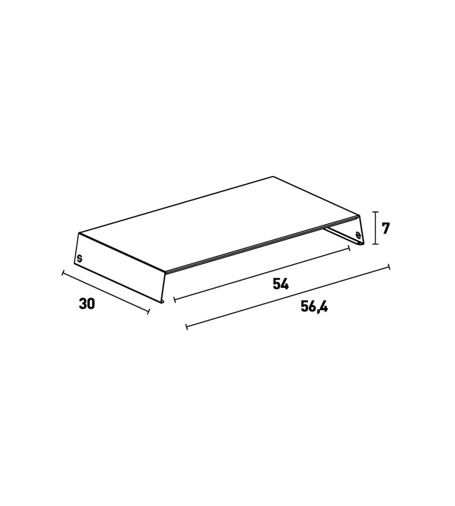 Copri fornelli plan plus in acciaio inox colore panna, 56,4x30x7 cm - lisa