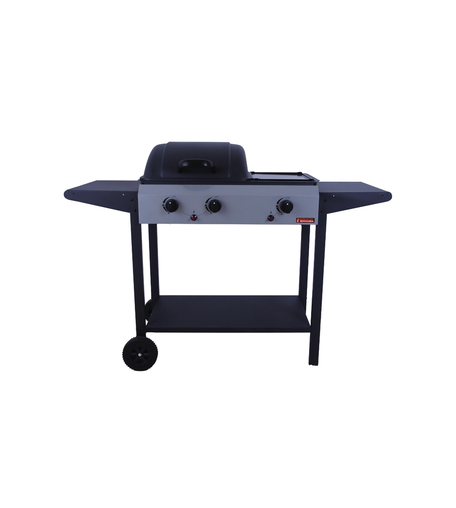 Barbecue a gas america con 2 fuochi e una piastra, 134x48x96 cm - sandrigarden