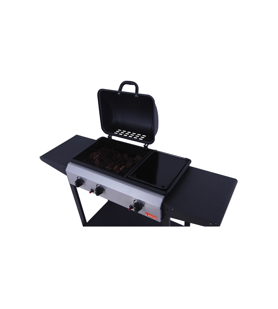 Barbecue a gas america con 2 fuochi e una piastra, 134x48x96 cm - sandrigarden