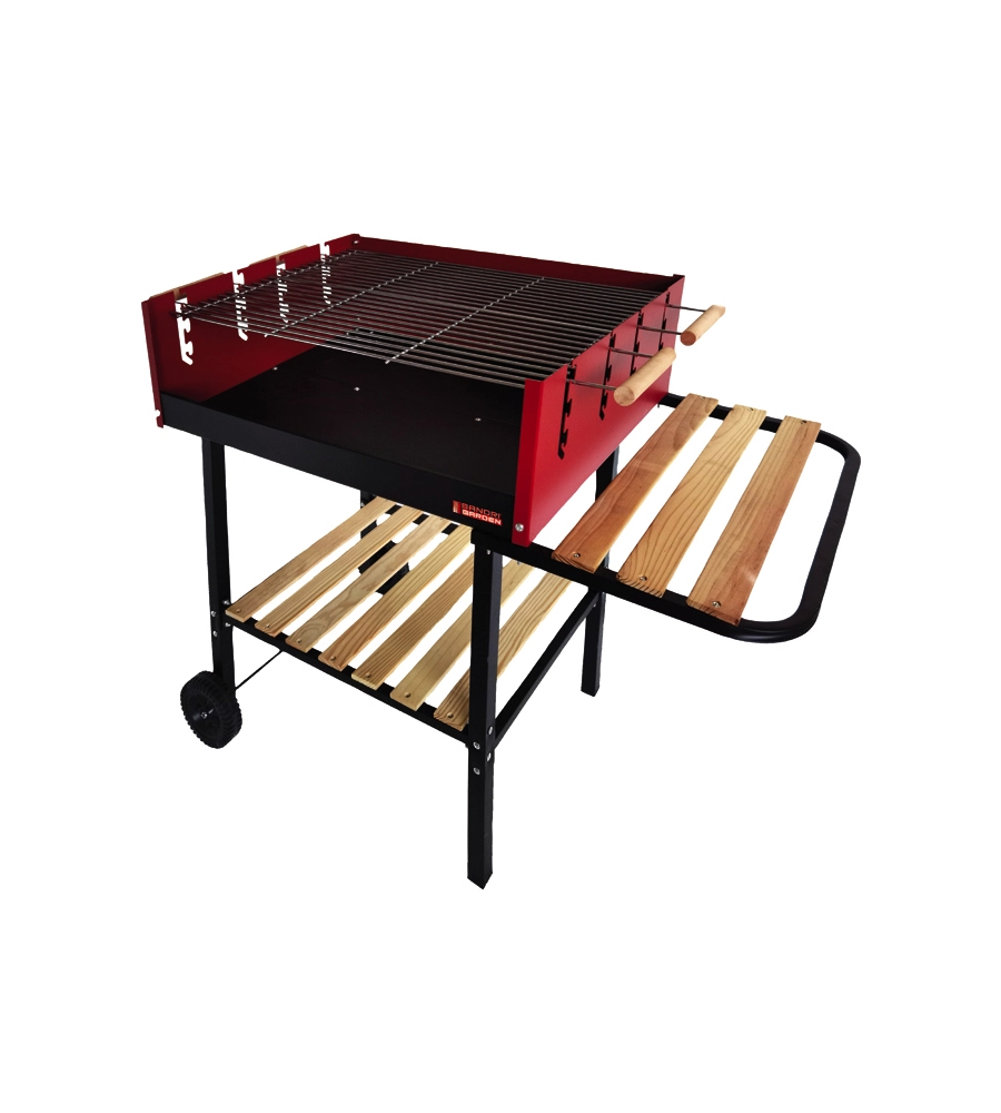 Barbecue a carbonella sg 73-53 con ruote, 115x56x92 cm - sandrigarden