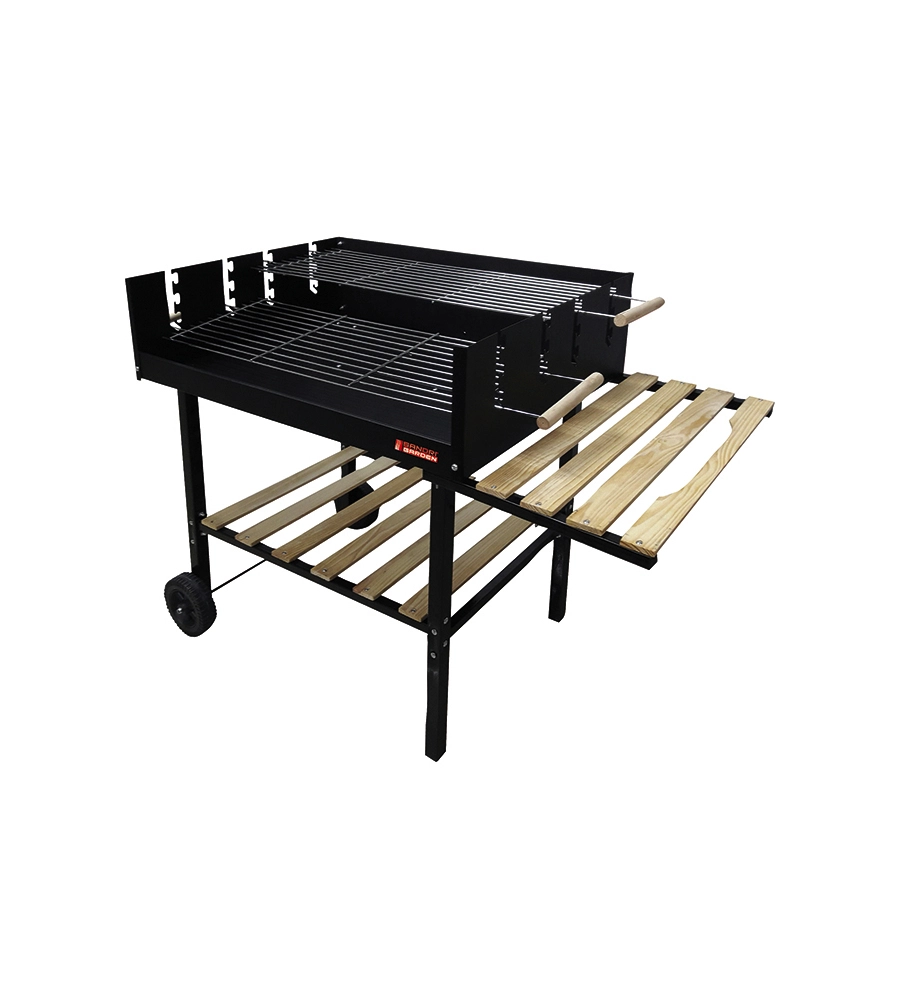 Barbecue a carbonella vigor circe con ruote, 123x59x86 cm - sandrigarden