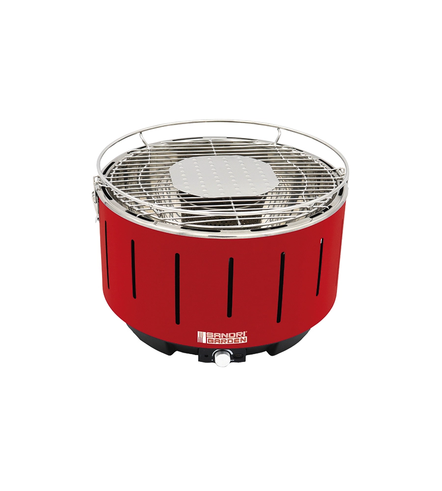 Barbecue a carbonella smokeless portatile  da tavolo, diametro 34x24h cm - sandrigarden