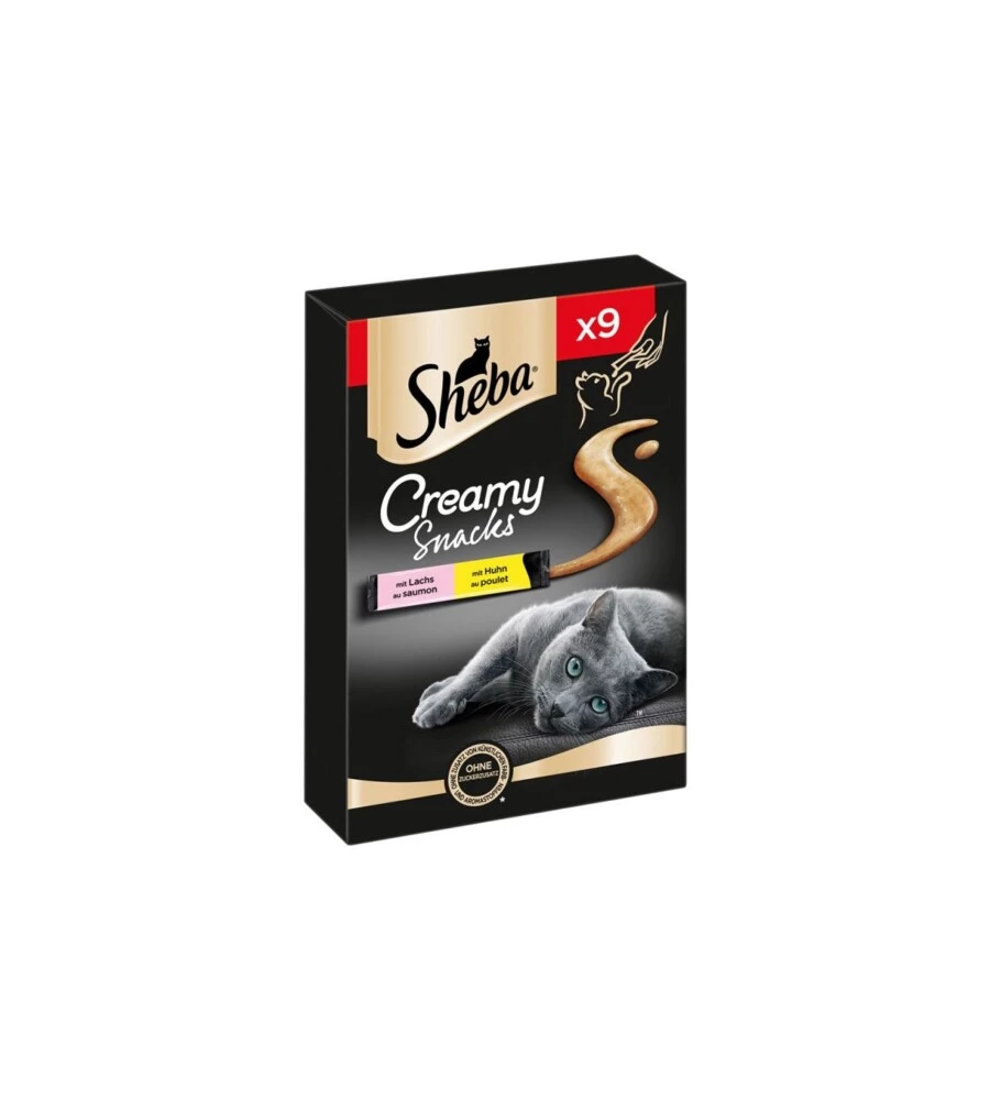 Sheba - snack per gatti creamy pollo e salmone