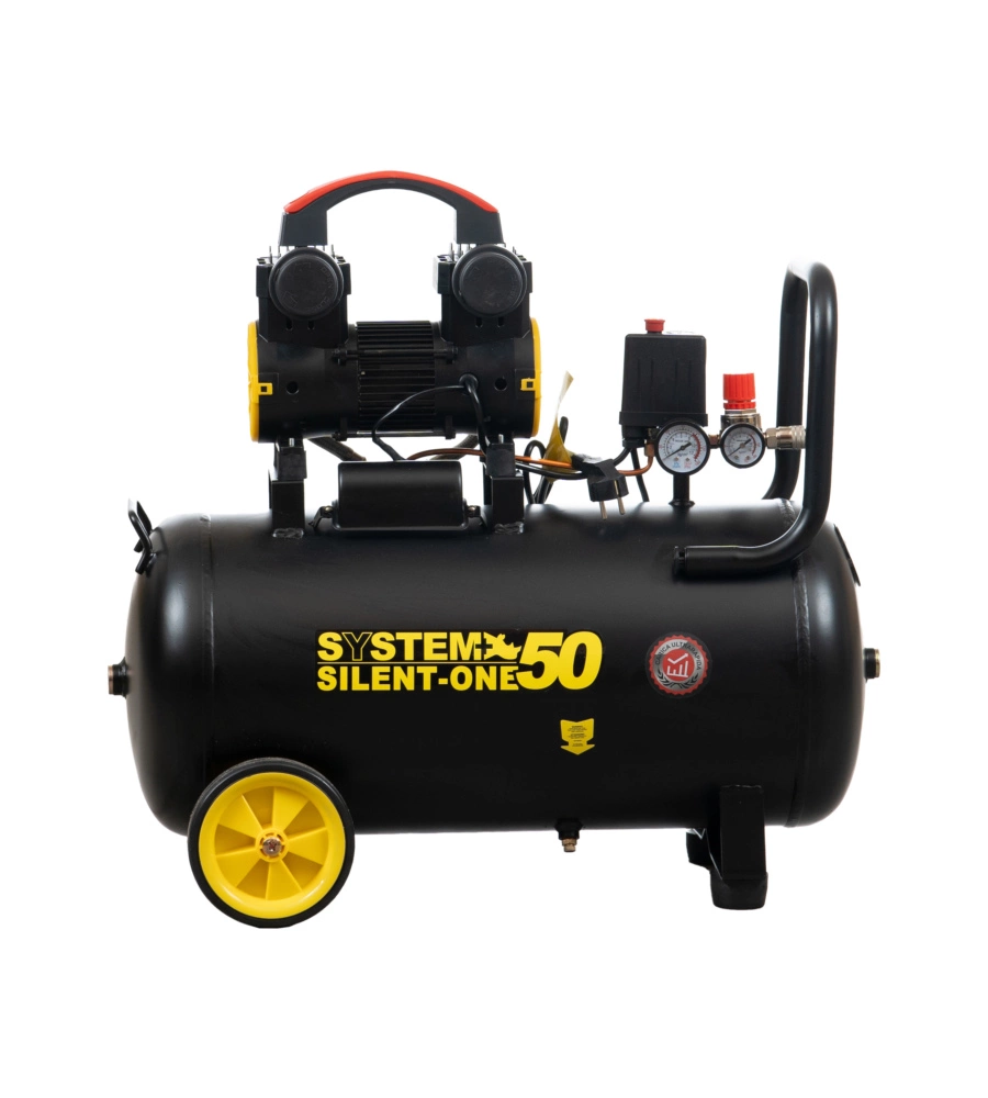 Compressore aria silenziato system+ "sy092" 50l 1,5hp