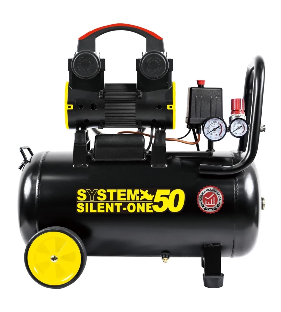 Compressore aria silenziato system+ "sy092" 50l 1,5hp