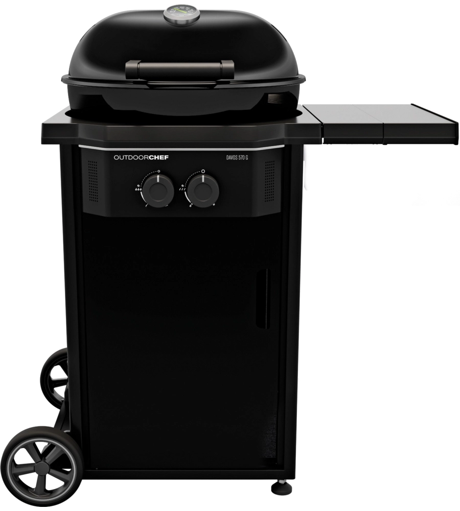 Barbecue a gas outdoorchef "davos 570 g pro" in acciaio con due bruciatori, 105x83x114 cm