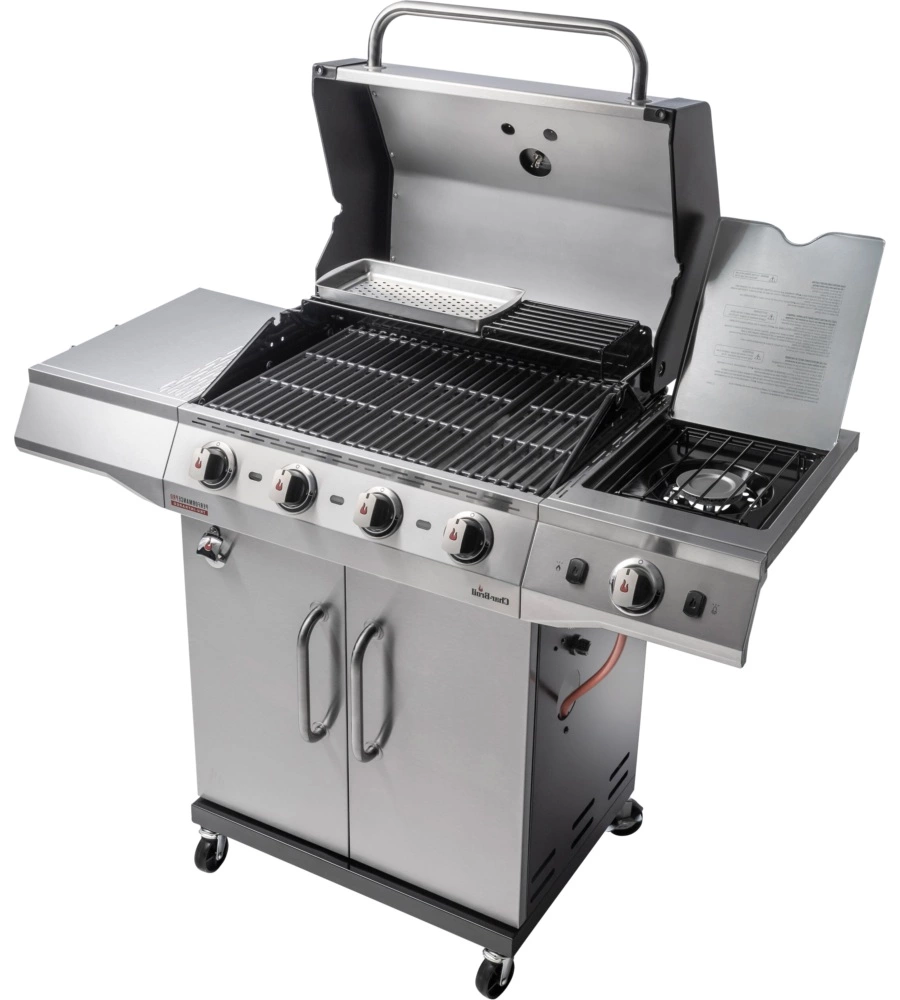 Barbecue a gas "performance pro s 4" in acciaio con 4 bruciatori, 128x57,3x115,3 cm - char-broil