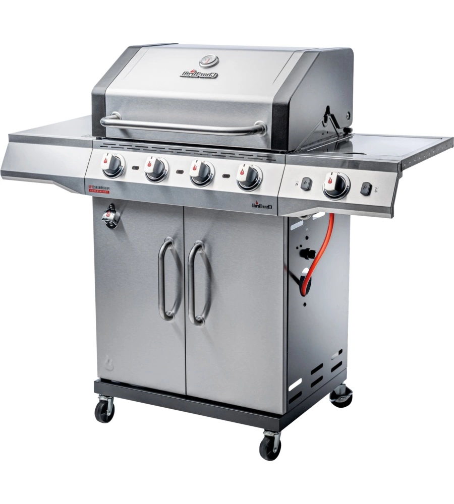 Barbecue a gas "performance pro s 4" in acciaio con 4 bruciatori, 128x57,3x115,3 cm - char-broil