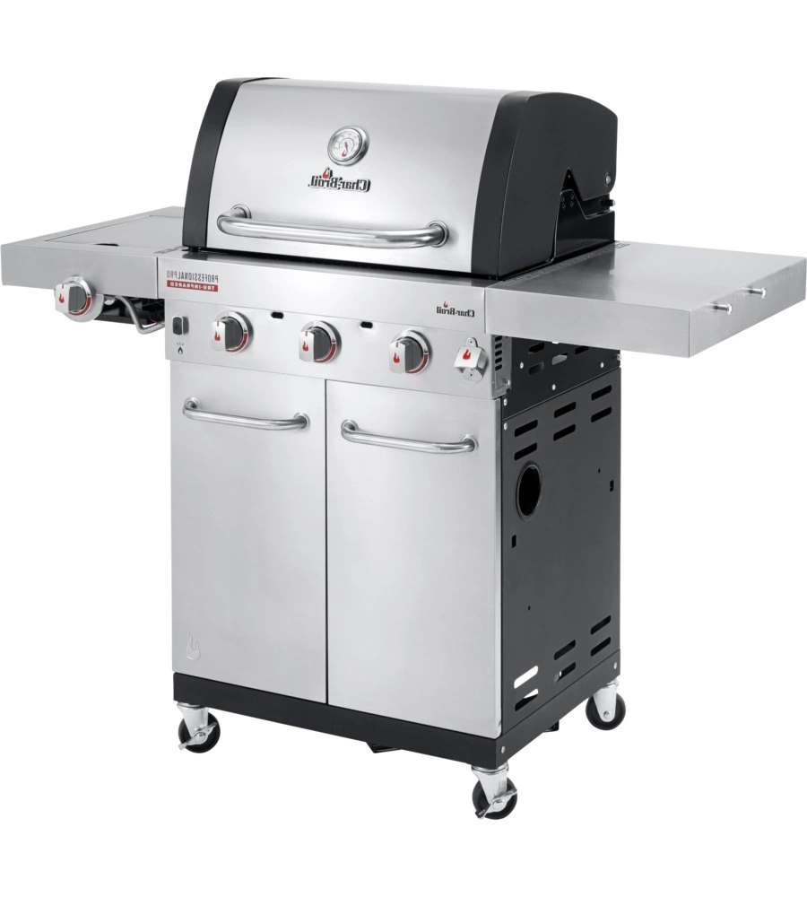 Barbecue a gas "professional pro s 3" in acciaio con tre bruciatori, 134x54x121 cm - char-broil