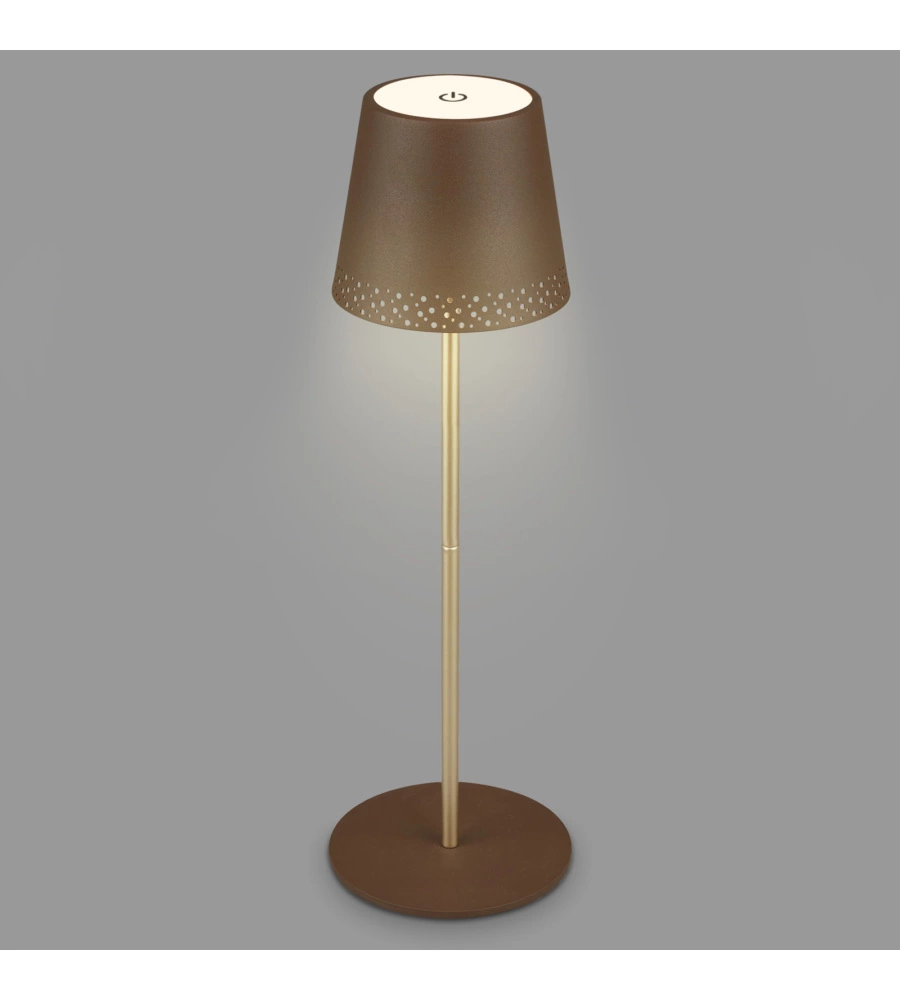 Lampada da tavolo ricaricabile oro, 280 lumen