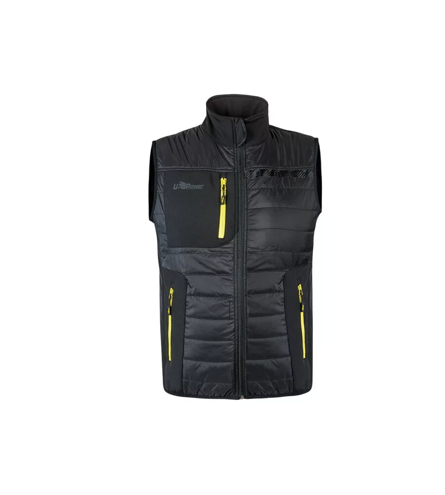 Gilet da lavoro "wall" nero, tg m - u-power