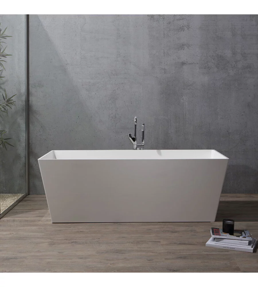 Vasca da bagno "como" bianco lucido, 157x71x56 cm