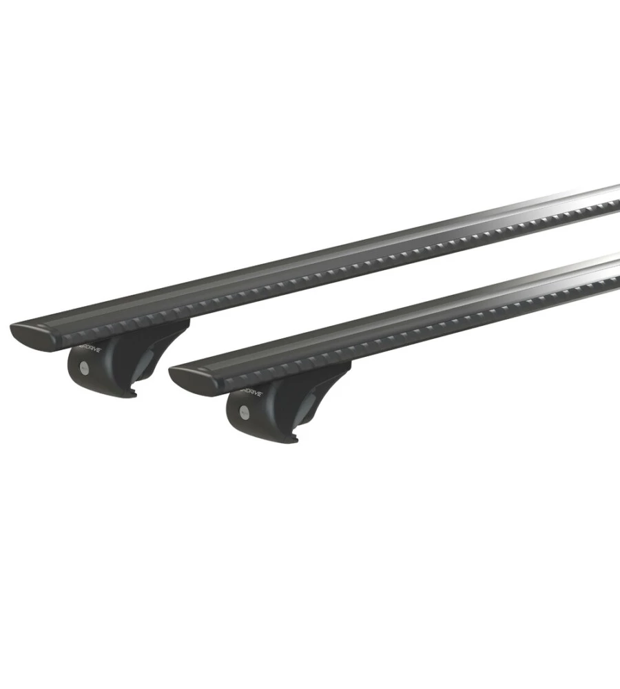 Set completo barre portatutto "evos silenzio black rail" in alluminio xl 140 cm - n15092