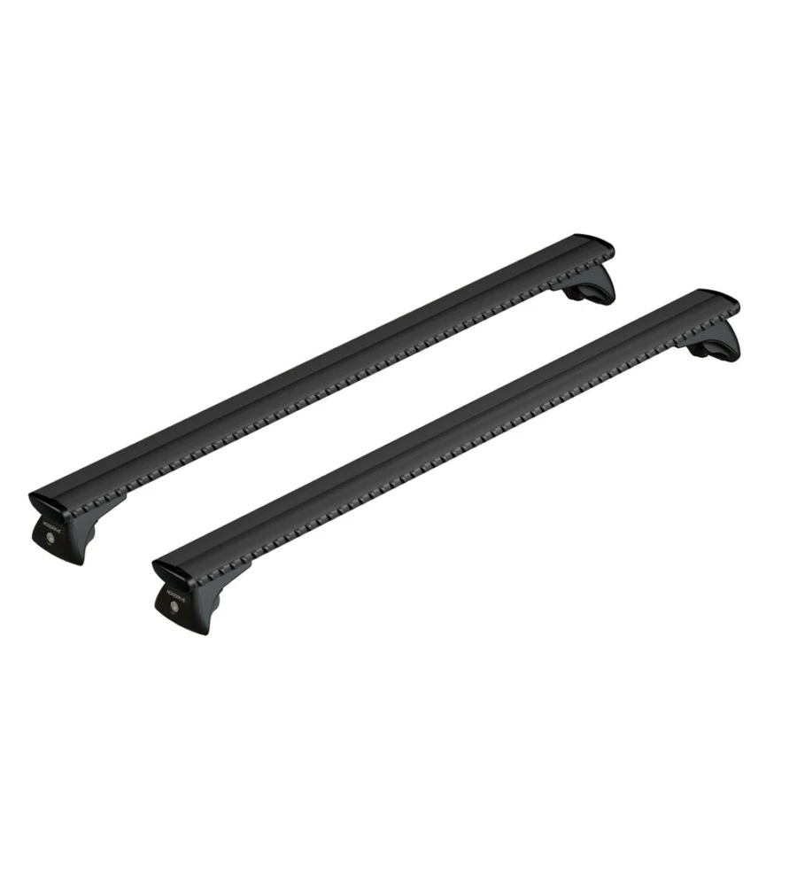 Set completo barre portatutto "evos silenzio black in-rail" in alluminio s 108 cm - n15101