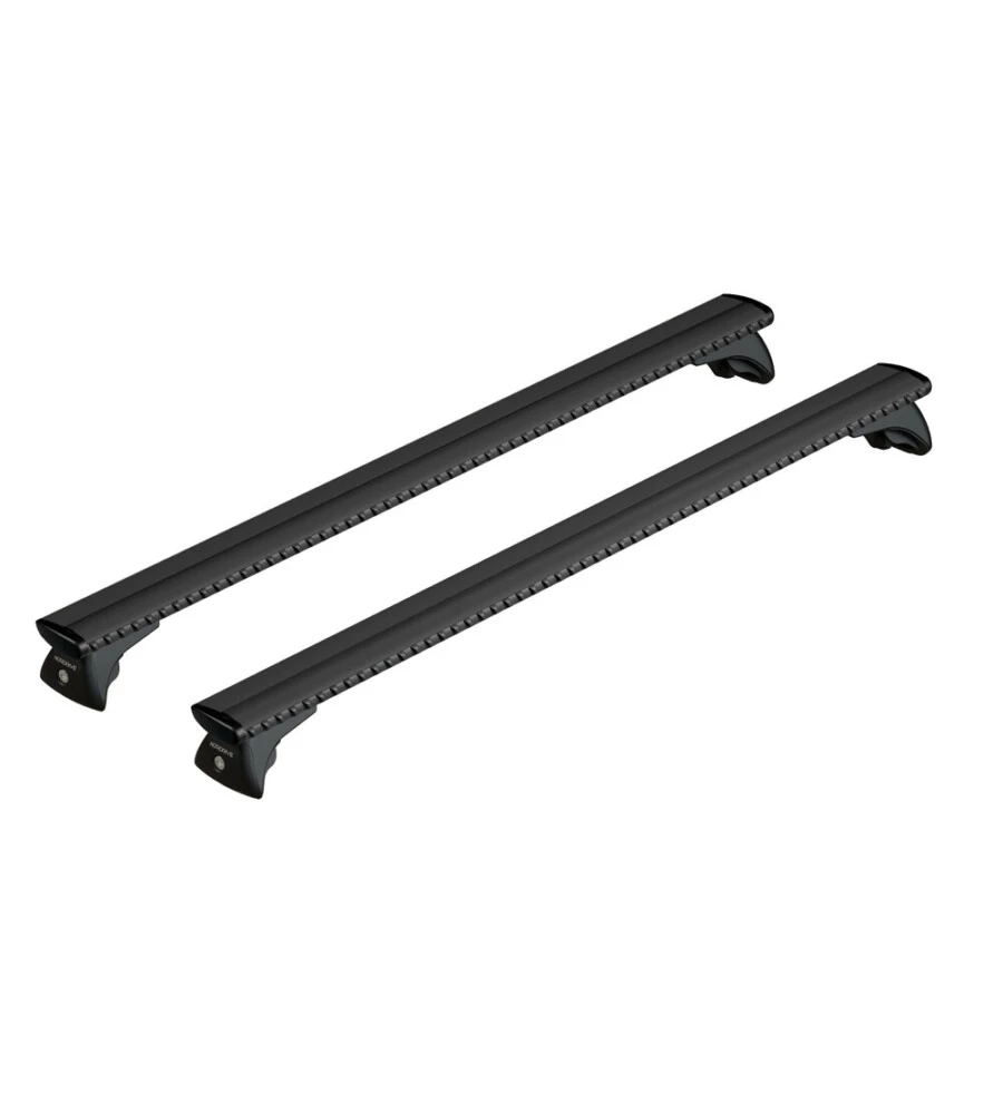 Set completo barre portatutto "evos silenzio black in-rail" in alluminio m 120 cm - n15100