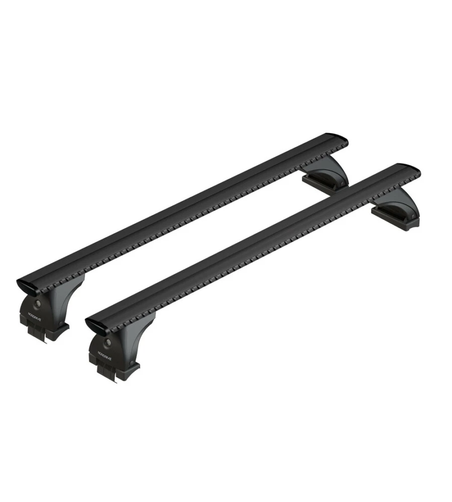 Set completo barre portatutto "evos silenzio black rail" in alluminio - nk002ebm