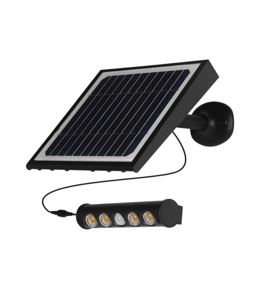 Lampada led da giardino con pannello solare, 8 w 3000 k