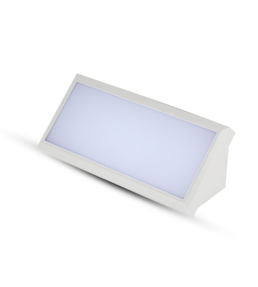 Lampada led da esterno a muro angolare bianco, 12 w 3000 k