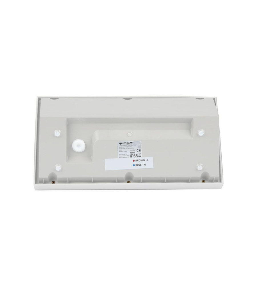 Lampada led da esterno a muro angolare bianco, 20 w 3000 k