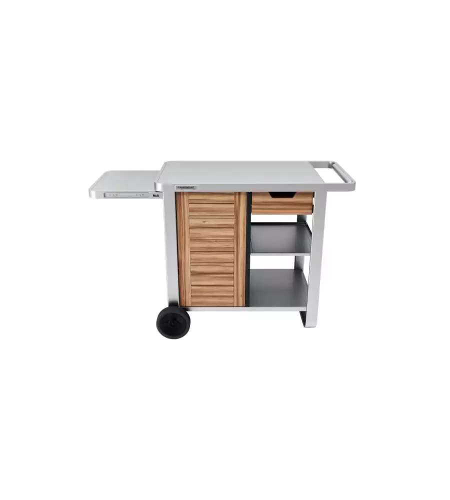 Trolley supporto per barbecue "woody plancha deluxe trolley", 120x63x73 cm - campingaz