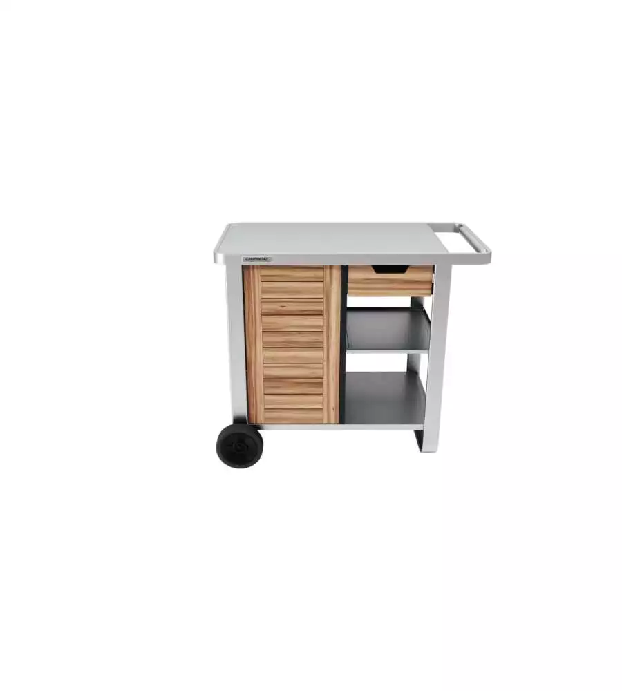 Trolley supporto per barbecue "woody plancha deluxe trolley", 120x63x73 cm - campingaz