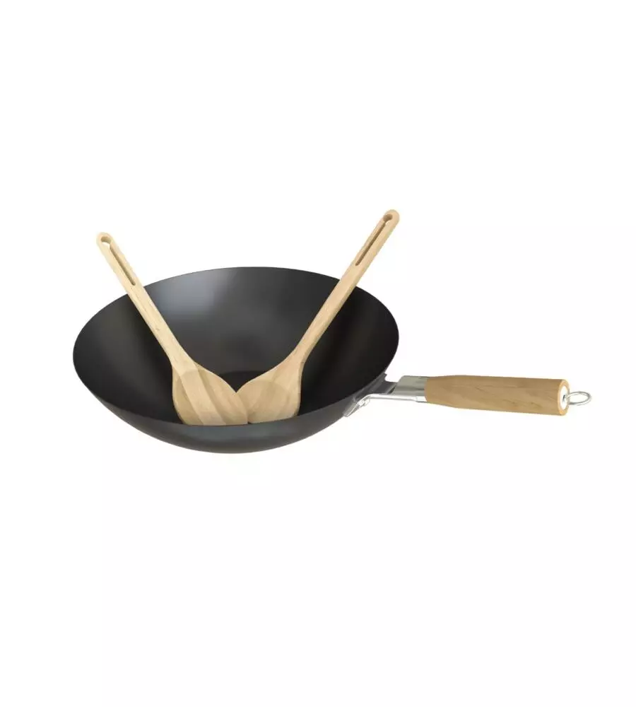 Wok mandarin in ghisa per barbecue "culinary modular", diametro 32 cm - campingaz