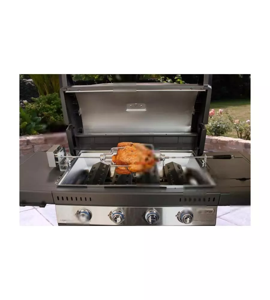 Kit girarrosto "premium" per barbecue "culinary modular", portata 3 kg - campingaz